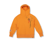 074 | Graffiti Collection | Graffiti Print Orange Hoodie