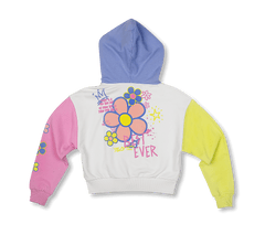 Graffiti Collection | Contrast Colour Slogan Print Zipped Hoodie