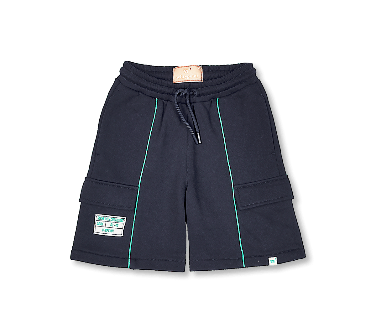 Tennis Collection | Slogan Patch Bermuda Shorts