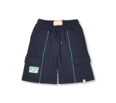 059 | Tennis Collection | Slogan Patch Bermuda Shorts