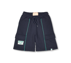 059 | Tennis Collection | Slogan Patch Bermuda Shorts