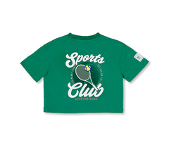 Tennis Collection | Slogan Print Crop T-Shirt