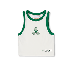 011 | Tennis Collection | Slogan Print Crop Top