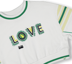Tennis Collection | Slogan Embroidered Sweatshirt