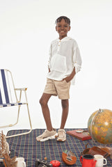 052 | Marine Collection | Cotton Muslin Bermuda Shorts