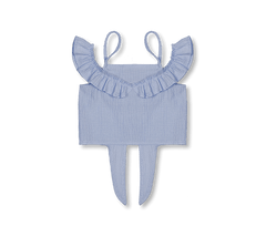 003 | Marine Collection | Graceful Ruffled Crop Top | Wittypoint