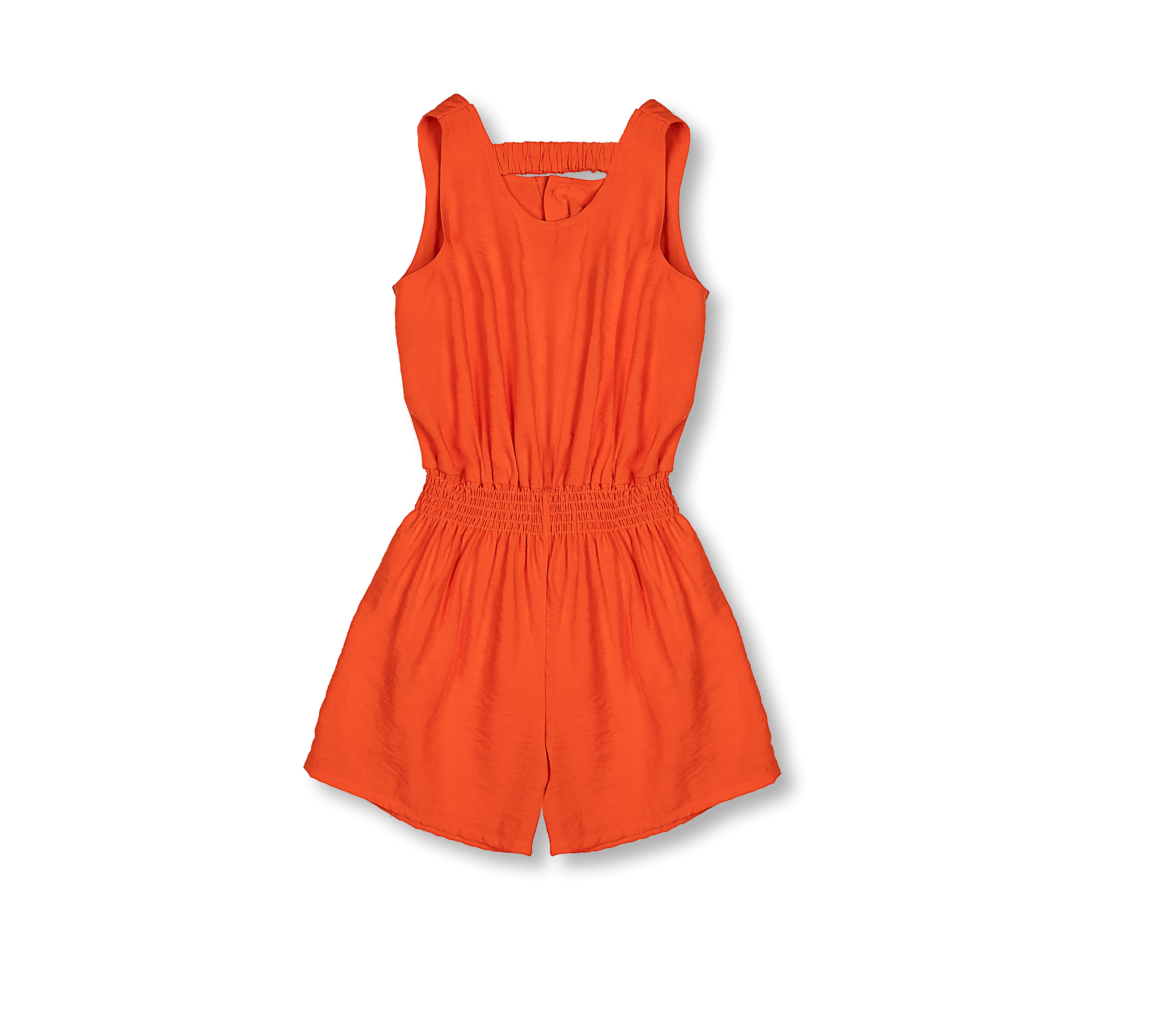 Marine Collection | Coral Sleeveless Knot Front Short Overall