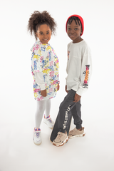 024 | Graffiti Collection | Graffiti Print Sporty Hoodie Dress