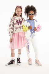 Graffiti Collection | Contrast Colour Slogan Print Zipped Hoodie