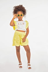 005 | Marine Collection | Ruffle Woven Shorts | Wittypoint