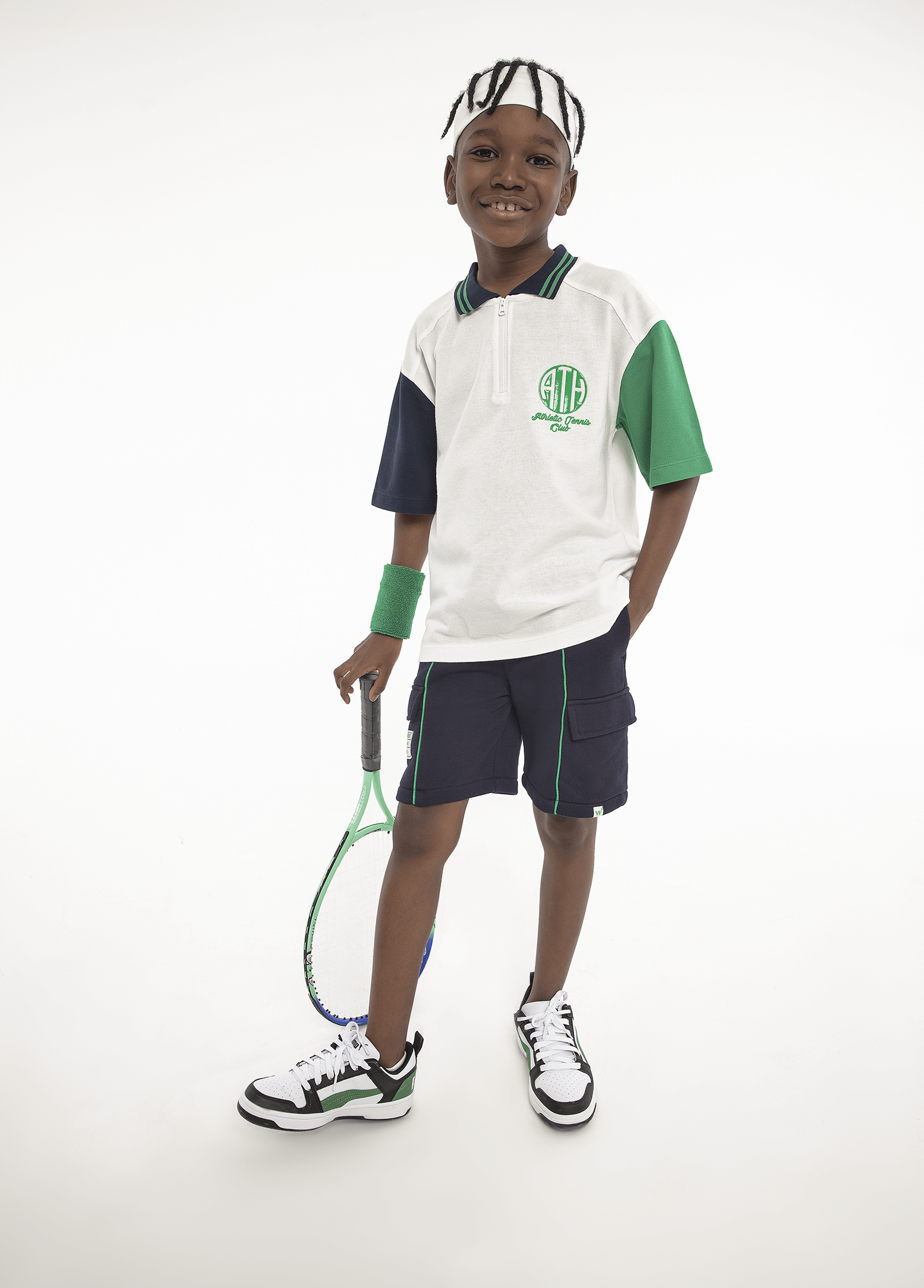 Tennis Collection | Slogan Print Polo Shirt