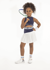 Tennis Collection | Slogan Belt Pleated Sports Skirt