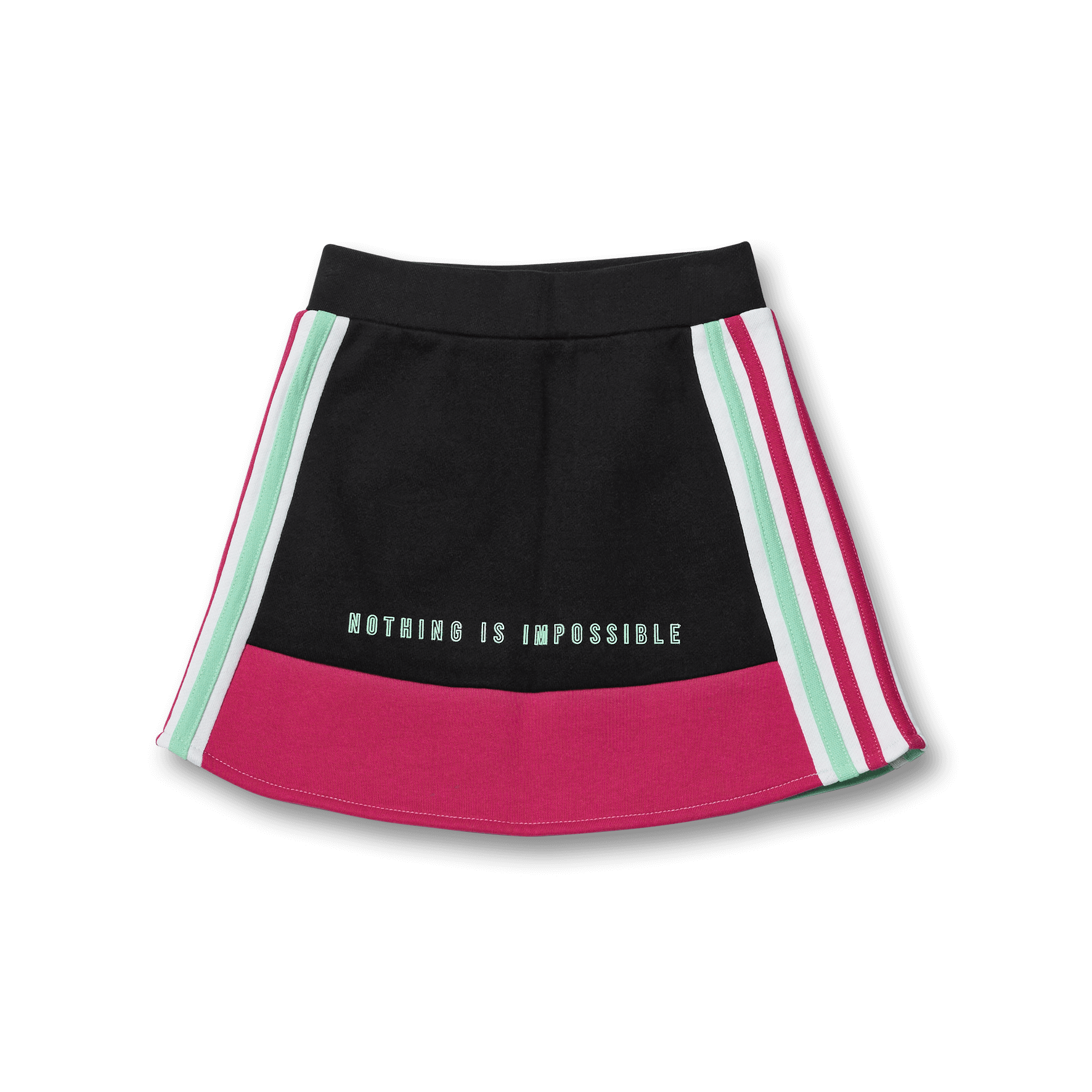 Slogan Print Contrast Skirt