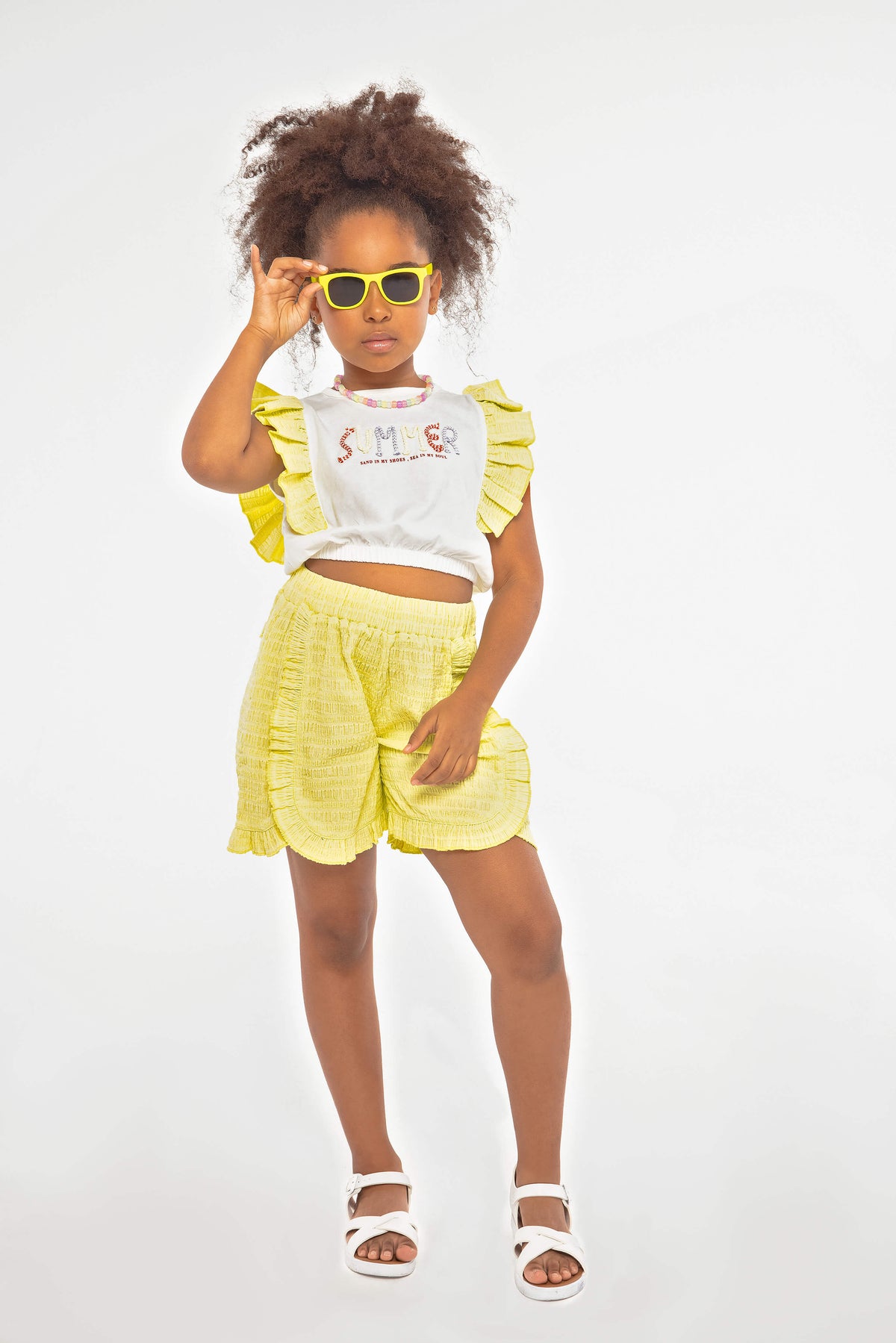 005 | Marine Collection | Ruffle Woven Shorts