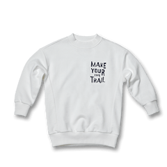 Crew Neck Slogan Embossed Sweatshirt