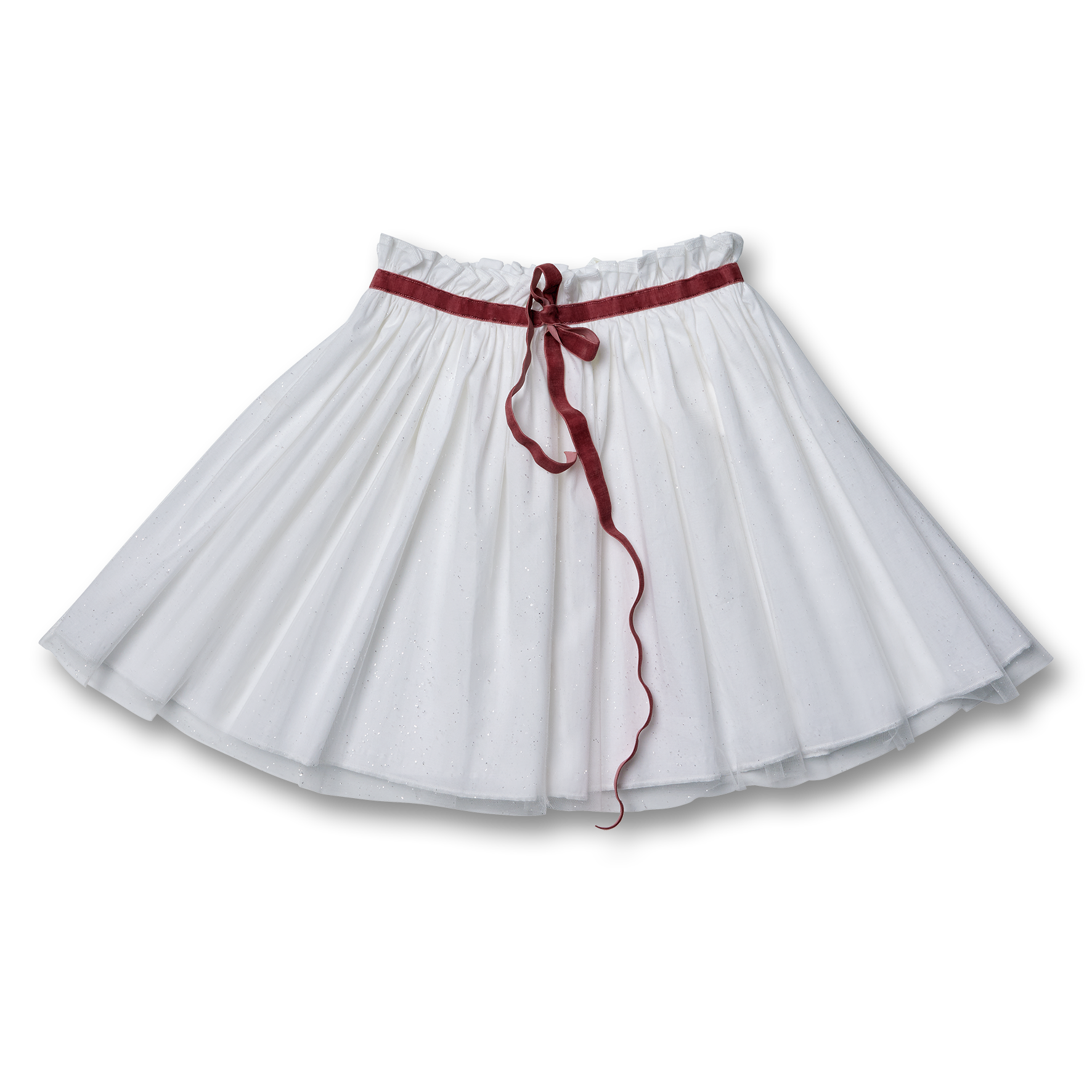 Velvet Ribbon Belt Tutu Skirt
